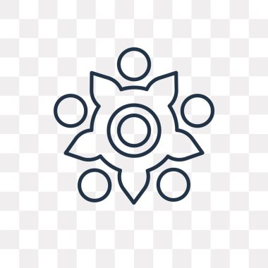 Diyagram vektör anahat simgesini şeffaf arka plan üzerinde yüksek kalitede doğrusal diyagramı saydamlık kavramı izole olabilir kullanılan web ve mobil