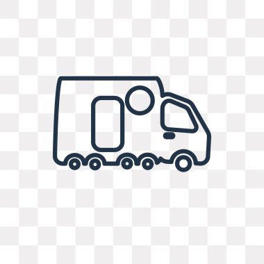 Ambulans vektör anahat simgesini şeffaf arka plan üzerinde yüksek kalitede doğrusal ambulans saydamlık kavramı izole olabilir kullanılan web ve mobil