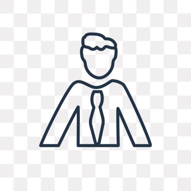 Avatar vektör anahat simgesini şeffaf arka plan üzerinde yüksek kalitede doğrusal Avatar saydamlık kavramı izole olabilir kullanılan web ve mobil