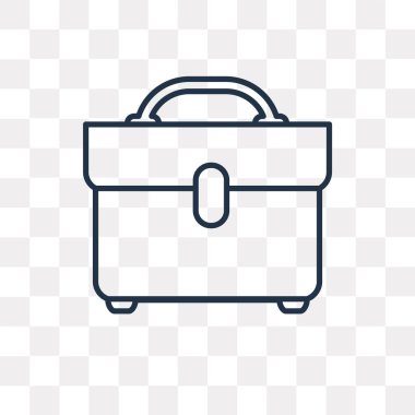 Evrak vektör anahat simgesini şeffaf arka plan üzerinde yüksek kalitede doğrusal evrak çantası saydamlık kavramı izole olabilir kullanılan web ve mobil