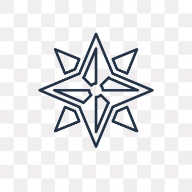 Rüzgar vektör anahat simgesini şeffaf arka plan üzerinde izole gül, yüksek kalitede doğrusal rüzgar gülü saydamlık kavramı kullanılan web ve mobil olabilir