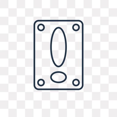 Dikkat vektör anahat simgesini şeffaf arka plan üzerinde yüksek kalitede doğrusal dikkat saydamlık kavramı izole olabilir kullanılan web ve mobil