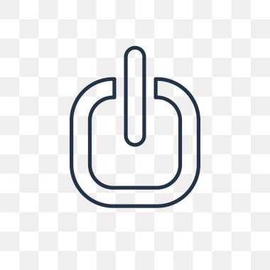 Saydam arka plan üzerinde yüksek kalitede doğrusal güç saydamlık kavramı izole güç vektör anahat simgesini kullandığınız web ve mobil olabilir