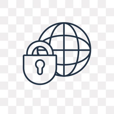 Kullandığınız web ve Mobil Internet vektör anahat simgesini şeffaf arka plan üzerinde yüksek kalitede doğrusal Internet saydamlık kavramı izole olabilir