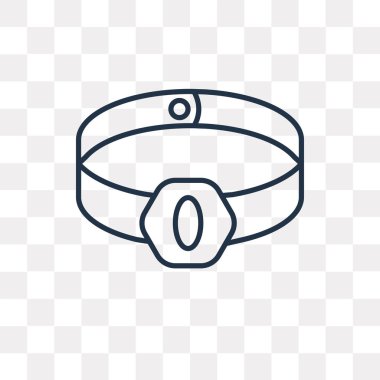 Bilezik vektör anahat simgesini şeffaf arka plan üzerinde yüksek kalitede doğrusal bilezik saydamlık kavramı izole olabilir kullanılan web ve mobil