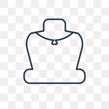 Kolye vektör anahat simgesini şeffaf arka plan üzerinde yüksek kalitede doğrusal kolye saydamlık kavramı izole olabilir kullanılan web ve mobil