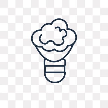 Fikir vektör anahat simgesini şeffaf arka plan üzerinde yüksek kalitede doğrusal fikir saydamlık kavramı izole olabilir kullanılan web ve mobil