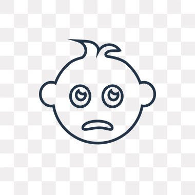 Bebek Çocuk vektör anahat simgesini şeffaf arka plan üzerinde yüksek kalitede doğrusal bebek çocuk saydamlık kavramı izole olabilir kullanılan web ve mobil