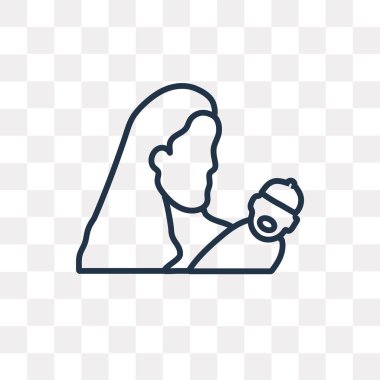 Annelik vektör anahat simgesini şeffaf arka plan üzerinde yüksek kalitede doğrusal annelik saydamlık kavramı izole olabilir kullanılan web ve mobil