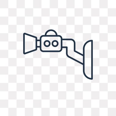 Cctv vektör anahat simgesini şeffaf arka plan üzerinde yüksek kalitede doğrusal Cctv saydamlık kavramı izole olabilir kullanılan web ve mobil