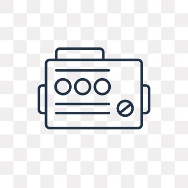 Klasör vektör anahat simgesini şeffaf arka plan üzerinde yüksek kalitede doğrusal klasör saydamlık kavramı izole olabilir kullanılan web ve mobil