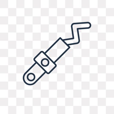 Baton vektör anahat simgesini şeffaf arka plan üzerinde yüksek kalitede doğrusal Baton saydamlık kavramı izole olabilir kullanılan web ve mobil