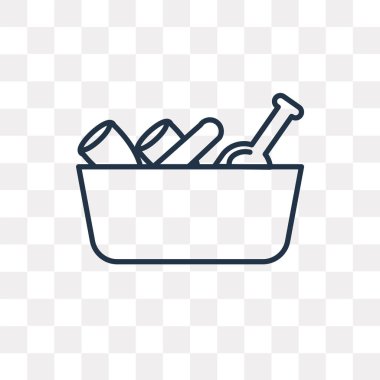 Piknik vektör anahat simgesini şeffaf arka plan üzerinde yüksek kalitede doğrusal piknik saydamlık kavramı izole olabilir kullanılan web ve mobil