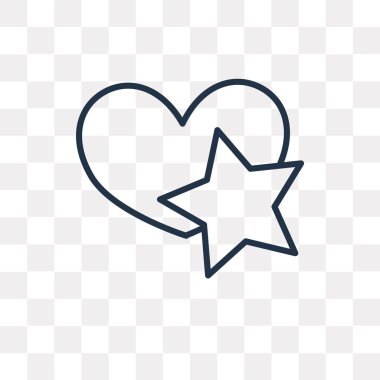 Aşk vektör anahat simgesini şeffaf arka plan üzerinde yüksek kalitede doğrusal aşk saydamlık kavramı izole olabilir kullanılan web ve mobil