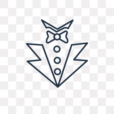 Yelek vektör anahat simgesini şeffaf arka plan üzerinde yüksek kalitede doğrusal yelek saydamlık kavramı izole olabilir kullanılan web ve mobil