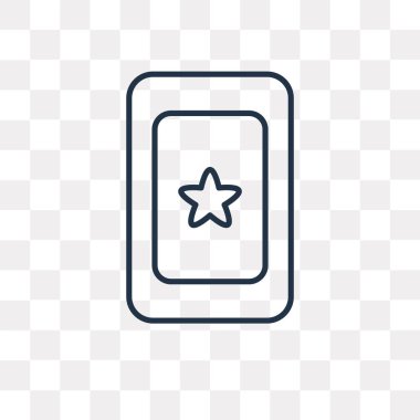 Tarot vektör anahat simgesini şeffaf arka plan üzerinde yüksek kalitede doğrusal Tarot saydamlık kavramı izole olabilir kullanılan web ve mobil