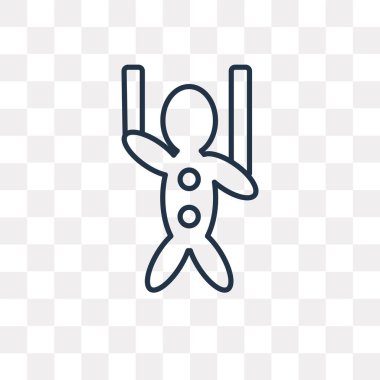 Kukla vektör anahat simgesini şeffaf arka plan üzerinde yüksek kalitede doğrusal kukla saydamlık kavramı izole olabilir kullanılan web ve mobil