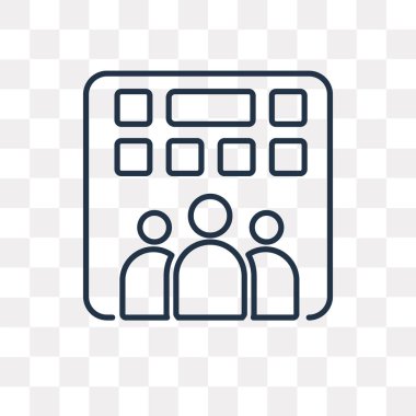 Kurumsal vektör anahat simgesini şeffaf arka plan üzerinde yüksek kalite doğrusal kurumsal şeffaflık anlayışı izole kullanılan web ve mobil olabilir