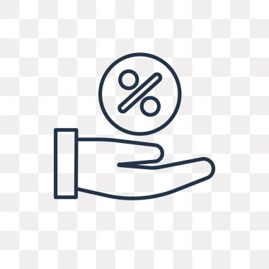 Teklif etmek vektör anahat simgesini şeffaf arka plan üzerinde yüksek kalitede doğrusal teklif saydamlık kavramı izole olabilir kullanılan web ve mobil