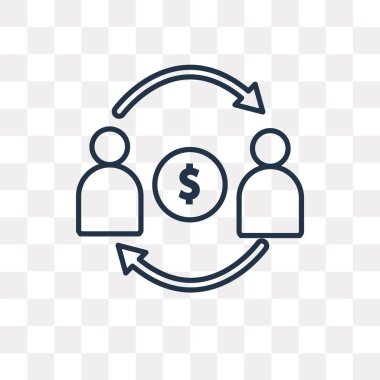 Kullandığınız web ve mobil ticaret vektör anahat simgesini şeffaf arka plan üzerinde yüksek kalitede doğrusal ticaret saydamlık kavramı izole olabilir