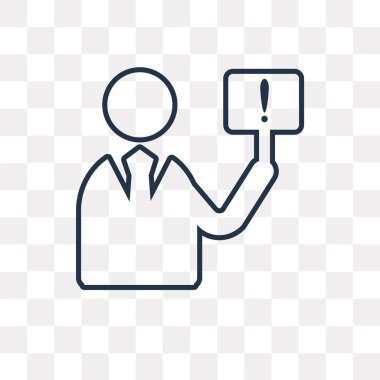 İsteğe bağlı vektör anahat simgesini şeffaf arka plan üzerinde yüksek kalitede doğrusal talep saydamlık kavramı izole kullanılan web ve mobil olabilir