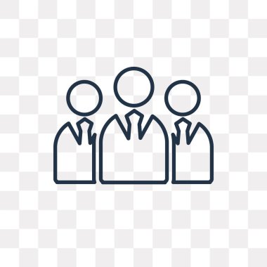 Personel anahat simgesini şeffaf arka plan üzerinde izole vektör, yüksek kalitede doğrusal personel saydamlık kavramı kullanılan web ve mobil olabilir