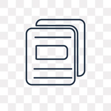 Gazete vektör anahat simgesini şeffaf arka plan üzerinde yüksek kalitede doğrusal gazete saydamlık kavramı izole olabilir kullanılan web ve mobil