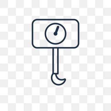 Vintage ölçek vektör anahat simgesini şeffaf arka plan üzerinde yüksek kalitede doğrusal Vintage ölçek saydamlık kavramı izole olabilir kullanılan web ve mobil