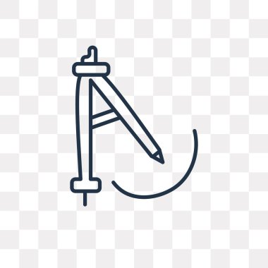 Pusula vektör anahat simgesini şeffaf arka plan üzerinde yüksek kalitede doğrusal pusula saydamlık kavramı izole olabilir kullanılan web ve mobil