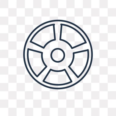 Arabası tekerlek vektör anahat simgesini şeffaf arka plan üzerinde yüksek kalitede doğrusal arabası tekerlek saydamlık kavramı izole olabilir kullanılan web ve mobil