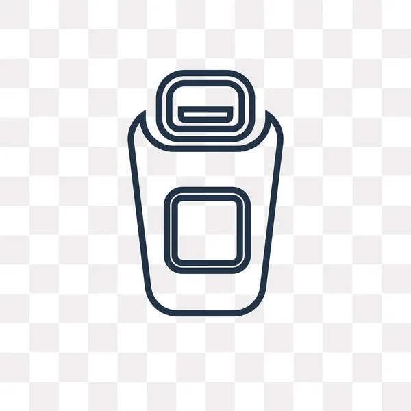 Bucket Vector Outline Icon Isoliert Auf Transparentem Hintergrund Qualitativ Hochwertige — Stockvektor