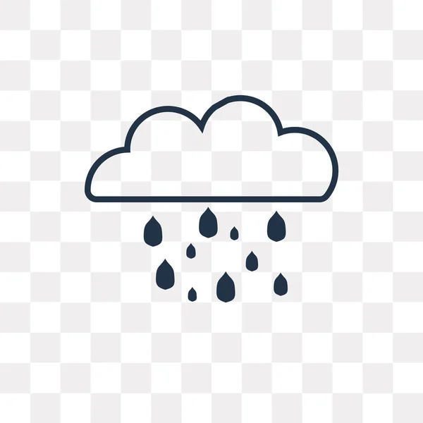 Βροχή Διάνυσμα Εικονίδιο Διάρθρωσης Απομονώνονται Διαφανές Φόντο Υψηλής Ποιότητας Γραμμική — Διανυσματικό Αρχείο