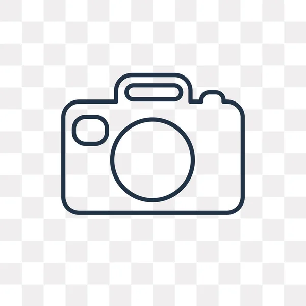 Піктограма Векторного Контуру Камери Ізольована Прозорому Фоні Високоякісна Лінійна Концепція — стоковий вектор
