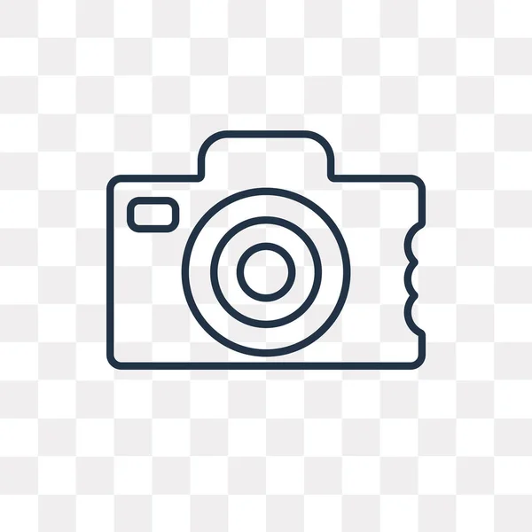 Pictogram Van Omtrek Van Het Camera Vector Geïsoleerd Transparante Achtergrond — Stockvector