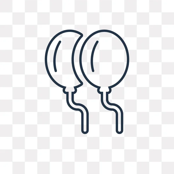 Ballons Vektor Outline Symbol Isoliert Auf Transparentem Hintergrund Qualitativ Hochwertige — Stockvektor
