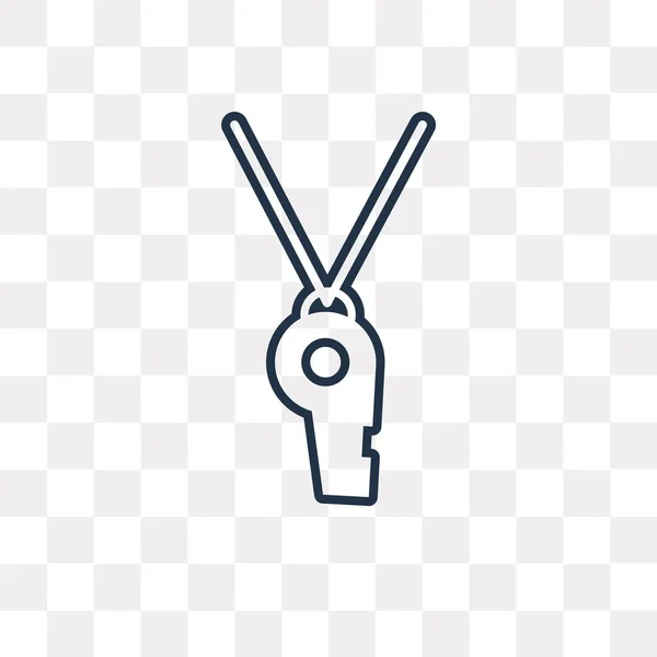Whistle Vector Outline Icon Isoliert Auf Transparentem Hintergrund Qualitativ Hochwertige — Stockvektor