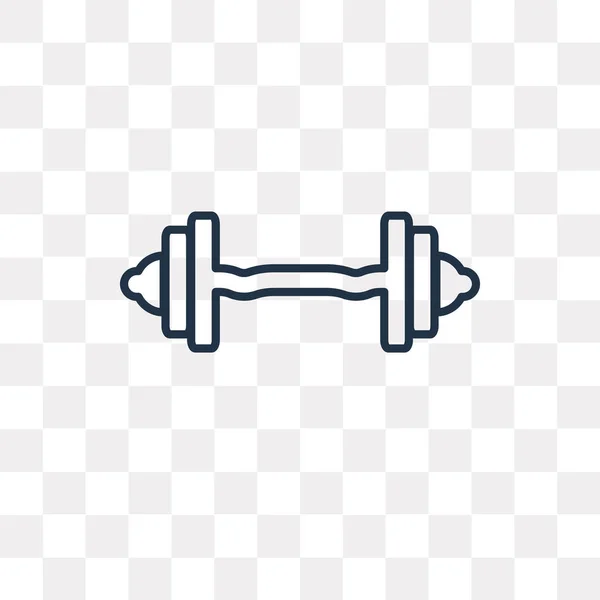 Gewichtheben Vektorumriss Symbol Isoliert Auf Transparentem Hintergrund Qualitativ Hochwertige Lineare — Stockvektor