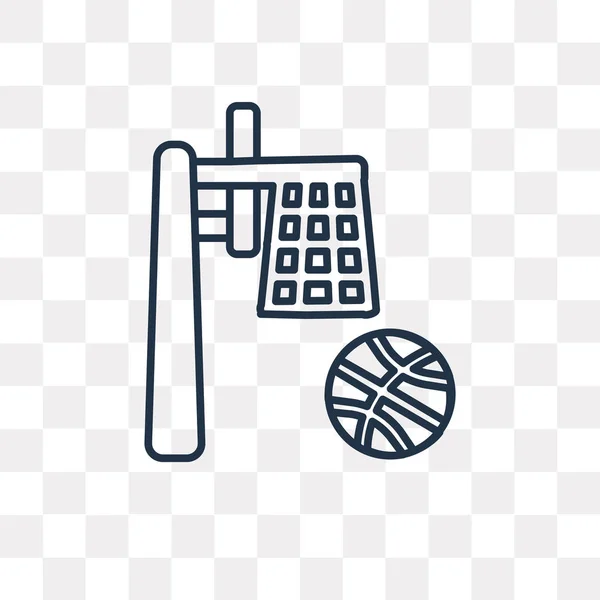 Basketballvektorumrisssymbol Isoliert Auf Transparentem Hintergrund Qualitativ Hochwertiges Lineares Basketballtransparenzkonzept Kann — Stockvektor