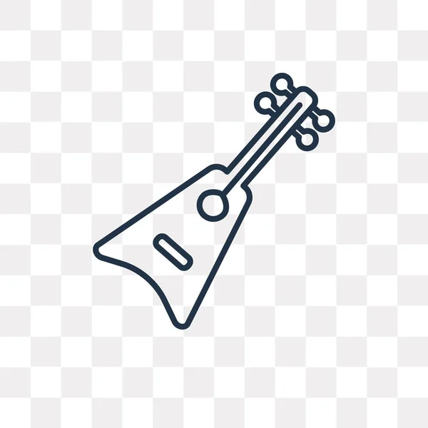 Gitarre Vektor Outline Icon Isoliert Auf Transparentem Hintergrund Qualitativ Hochwertige — Stockvektor