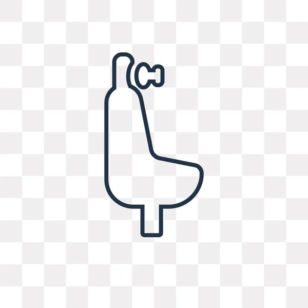 Иконка Контура Вектора Писсуара Изолированы Прозрачном Фоне Высокое Качество Линейной — стоковый вектор