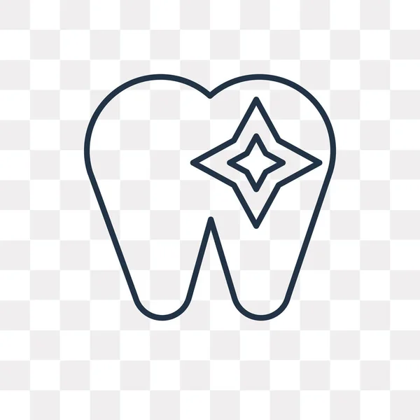 Icono Del Contorno Del Vector Dental Aislado Sobre Fondo Transparente — Archivo Imágenes Vectoriales