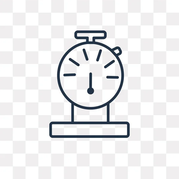 Gauge Vector Overzicht Pictogram Geïsoleerd Transparante Achtergrond Hoge Kwaliteit Lineaire — Stockvector