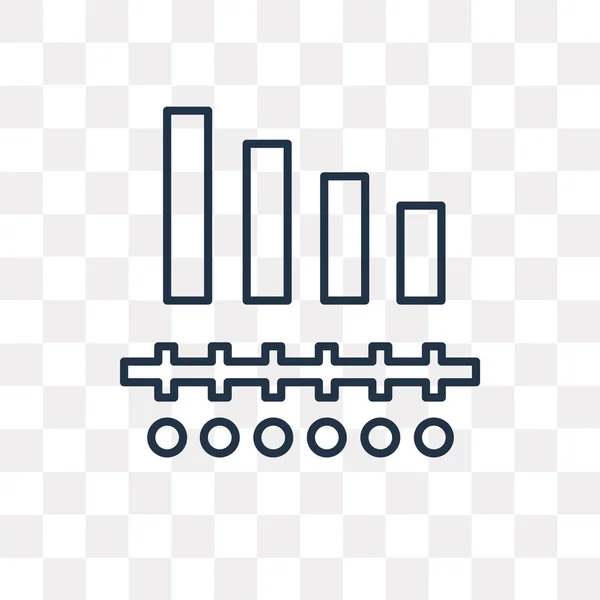 Bar Diagram Vektor Szerkezeti Ikon Elszigetelt Átlátszó Háttér Kiváló Minőségű — Stock Vector