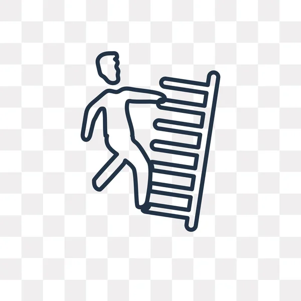 Falling Stairs Vector Outline Icon Isolated Transparent Background High Quality — Stock Vector