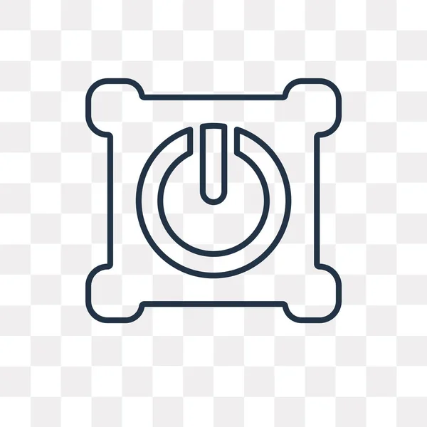 Power Vector Outline Icon Isoliert Auf Transparentem Hintergrund Qualitativ Hochwertige — Stockvektor