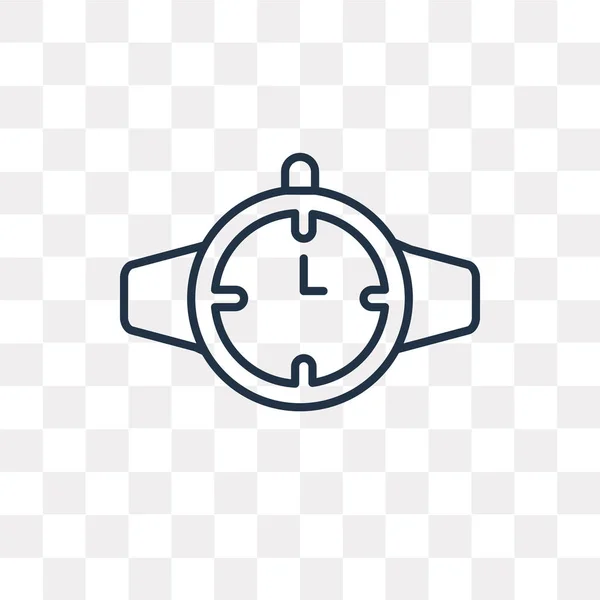 Horloges Vector Overzicht Pictogram Geïsoleerd Transparante Achtergrond Hoge Kwaliteit Lineaire — Stockvector