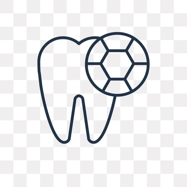 Icono Del Contorno Del Vector Dental Aislado Sobre Fondo Transparente — Vector de stock