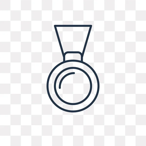 Μετάλλιο Διάνυσμα Εικονίδιο Διάρθρωσης Απομονώνονται Διαφανές Φόντο Υψηλής Ποιότητας Γραμμική — Διανυσματικό Αρχείο