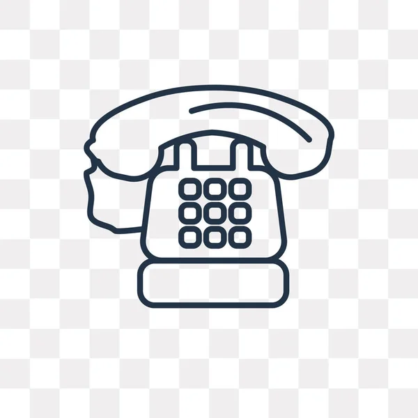 Vector Overzicht Telefoonpictogram Geïsoleerd Transparante Achtergrond Concept Van Transparantie Van — Stockvector