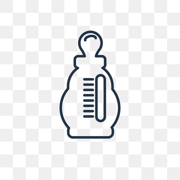 Fütterung Flasche Vektor Umriss Symbol Isoliert Auf Transparentem Hintergrund Qualitativ — Stockvektor